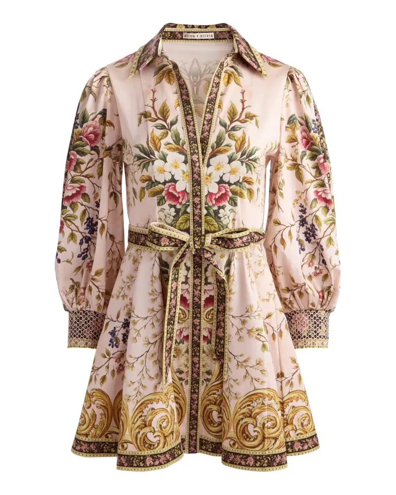 Alice + Olivia Lucy Kleid mit Blumenprint - Nude Nude