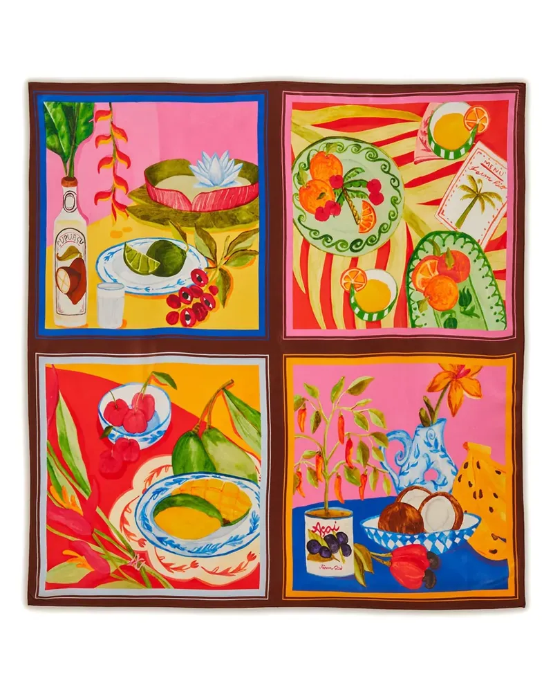 FARM Rio summer picnic print scarf - Rosa Rosa