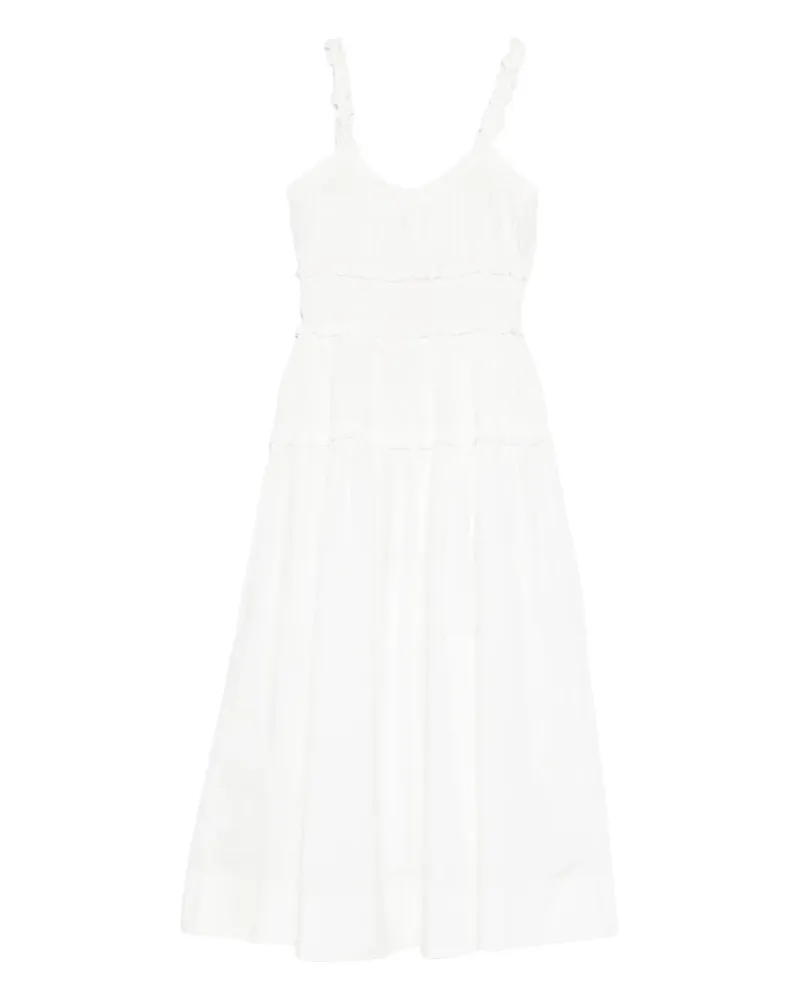 DÔEN scoop neck Marianne midi dress - Weiß Weiß