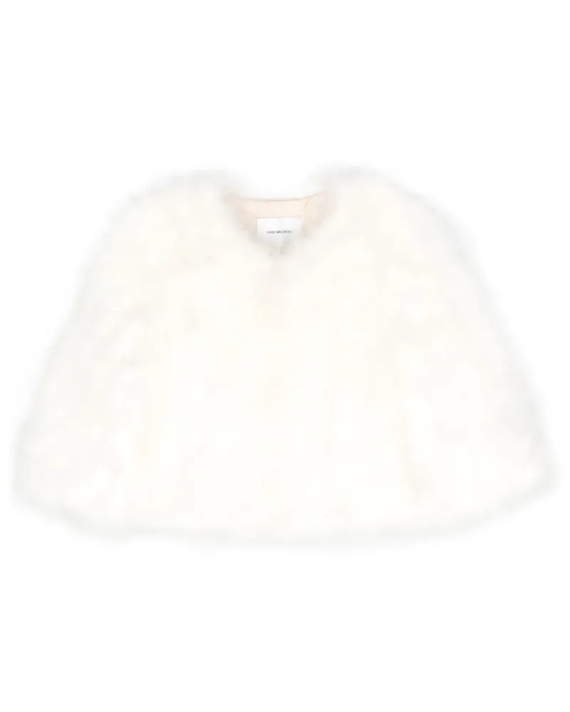 Yves Salomon Jacke mit glattem Saum - Weiß Weiß