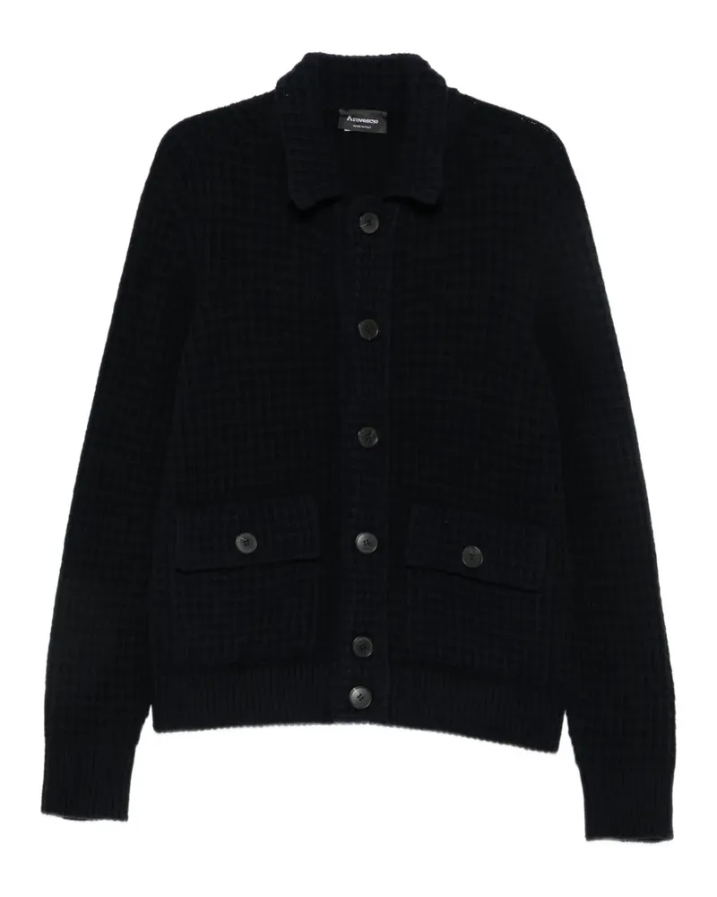 Arovescio Jacke mit Waffelstrick-Muster - Blau Blau