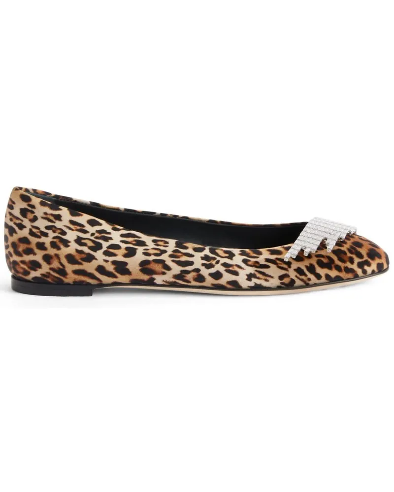 Giuseppe Zanotti Iveery Ballerinas mit Leoparden-Print Braun