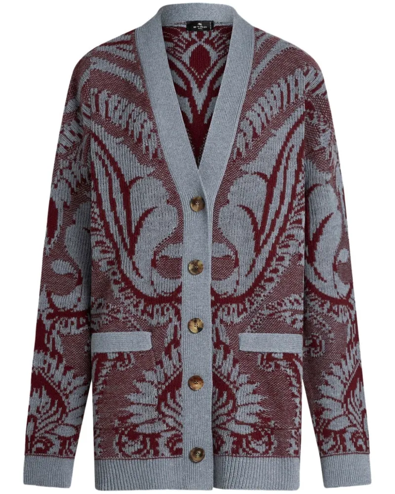 Etro Cardigan mit Blumenjacquard - Blau Blau