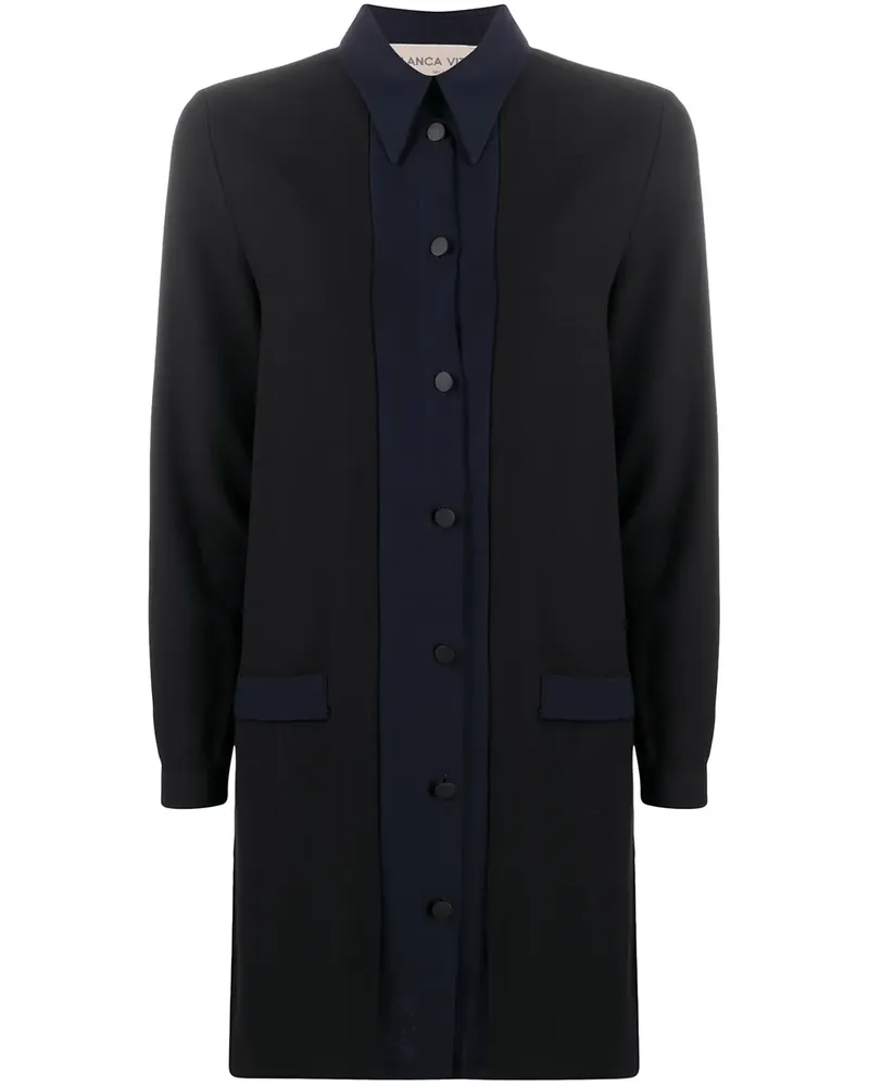 Blanca Cinzia' Hemdkleid - Schwarz Schwarz