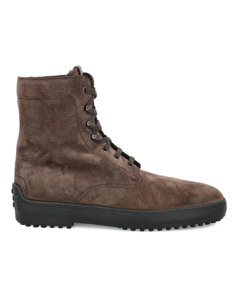 TOD'S suede lace-up boots - Braun Braun