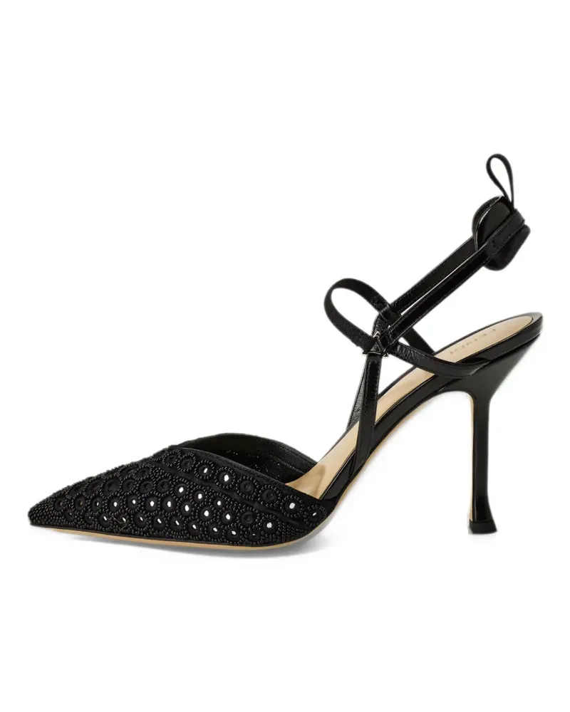 Fendi Very Colibrì Slingback-Pumps aus schwarzem Organza Schwarz