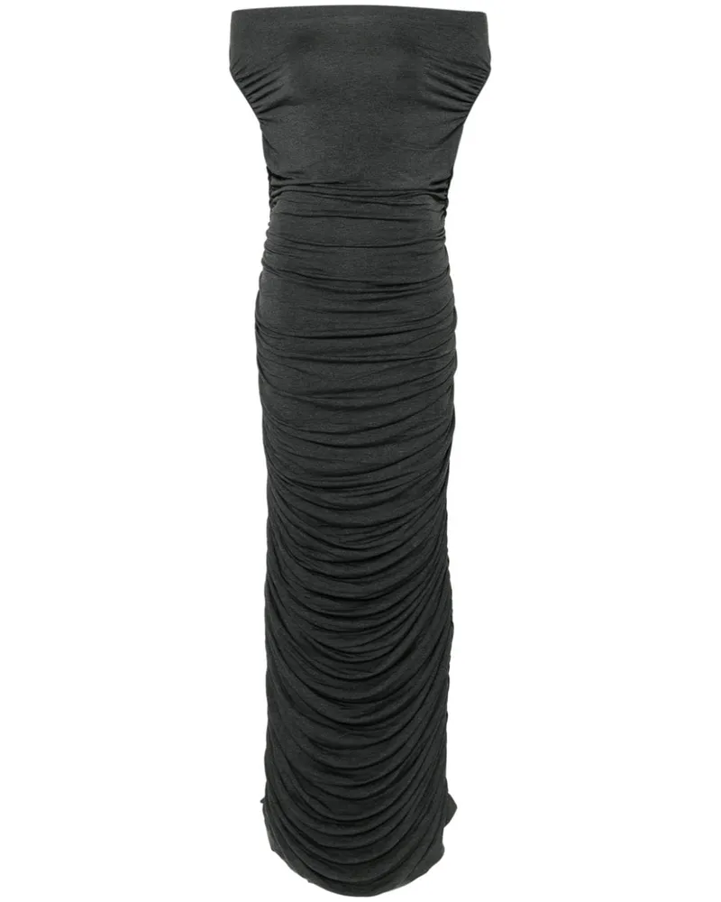Norma Kamali Drapiertes Maxikleid mit Raffungen - Grau Grau