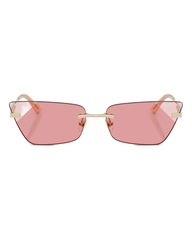Jimmy Choo Sonnenbrille mit geometrischem Gestell - Gold Gold