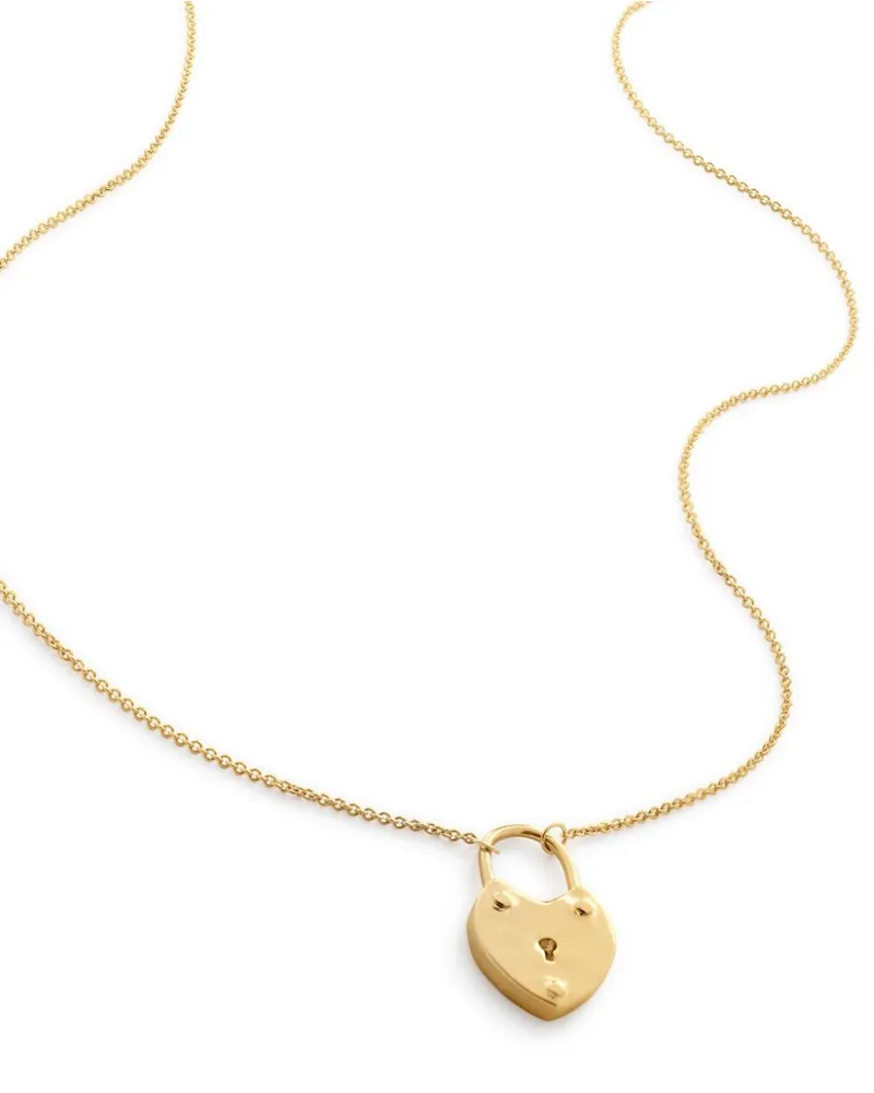 Monica Vinader Heart Padlock Halskette - Gold Gold