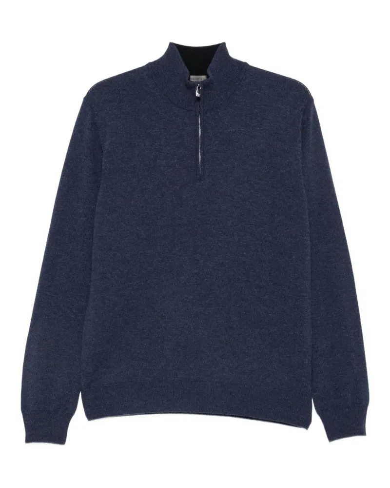 Corneliani Pullover mit kurzem Reißverschluss - Blau Blau