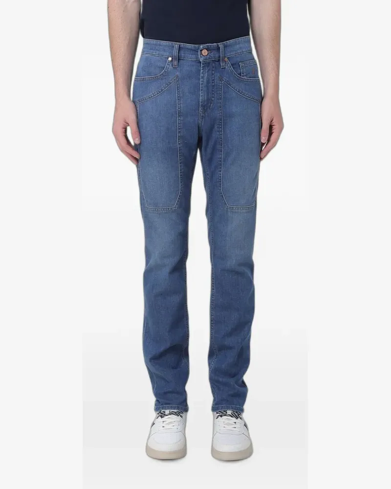 Jeckerson slim-fit patch-detail jeans - Blau Blau