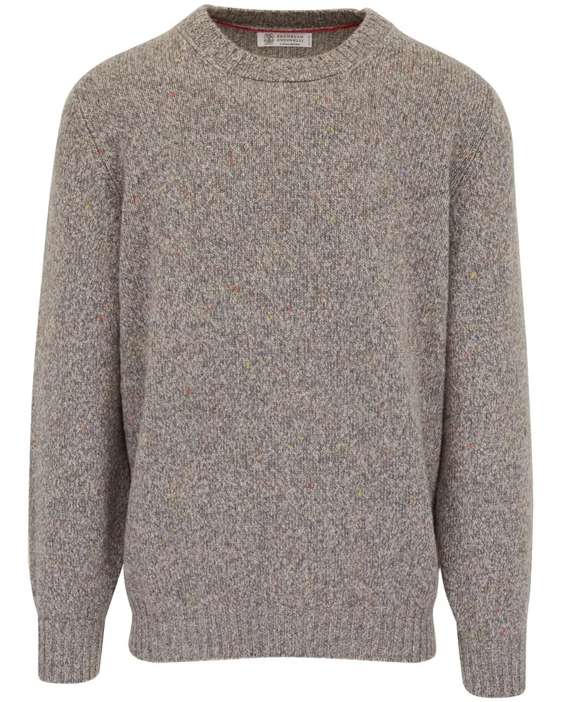 Brunello Cucinelli Strickpullover mit rundem Ausschnitt - Grau Grau
