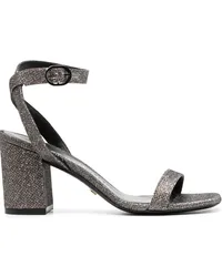 Stuart Weitzman Sandalen in Glitter-Optik Schwarz