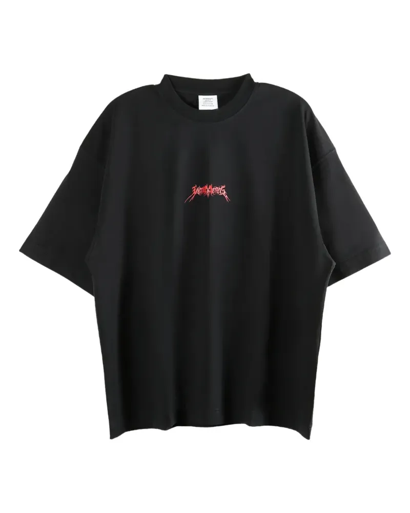 VETEMENTS logo-print T-shirt - Schwarz Schwarz