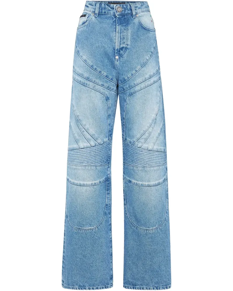 Philipp Plein Jeans mit weitem Bein - Blau Blau