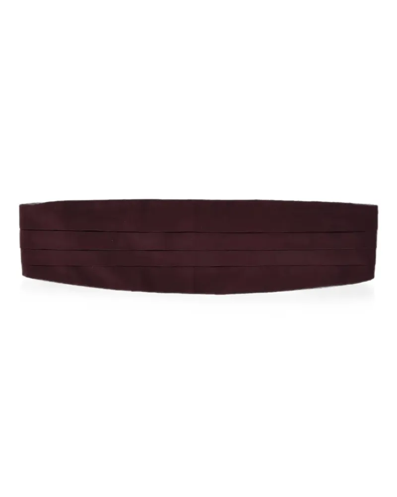 Corneliani pleated silk cummerbund - Rot Rot