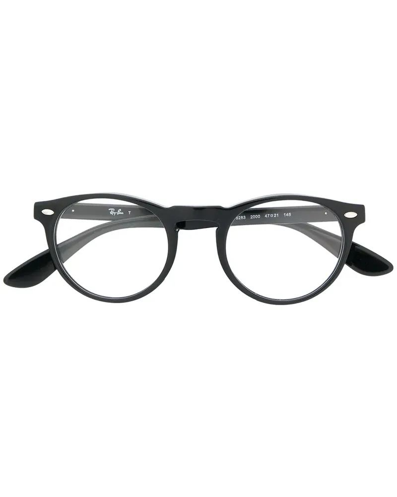 Ray Ban Brille mit rundem Gestell - Schwarz Schwarz
