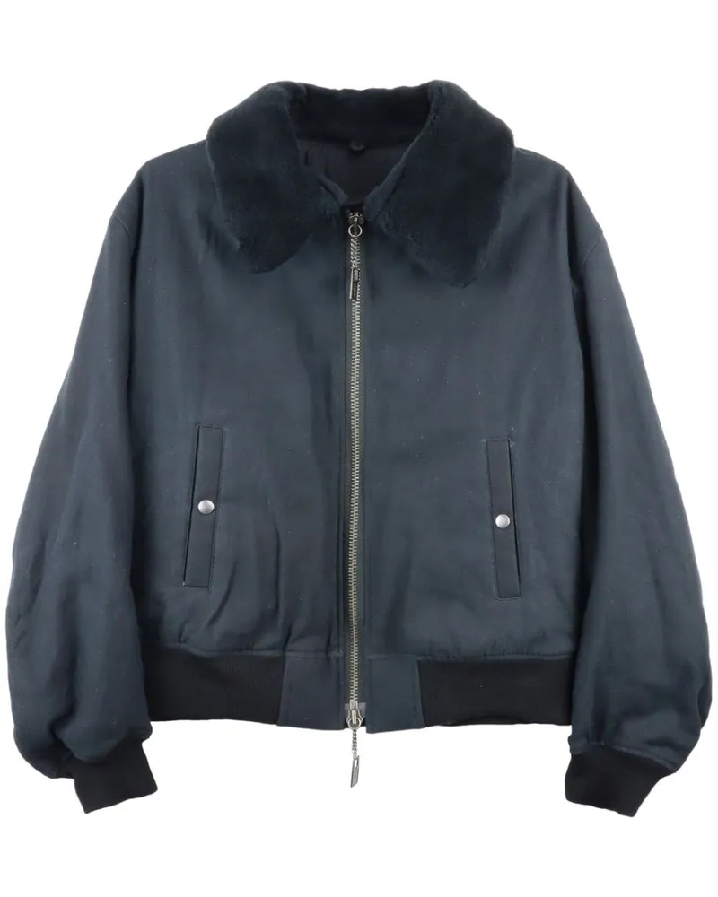 Yohji Yamamoto Bomberjacke mit Lady-Print - Schwarz Schwarz