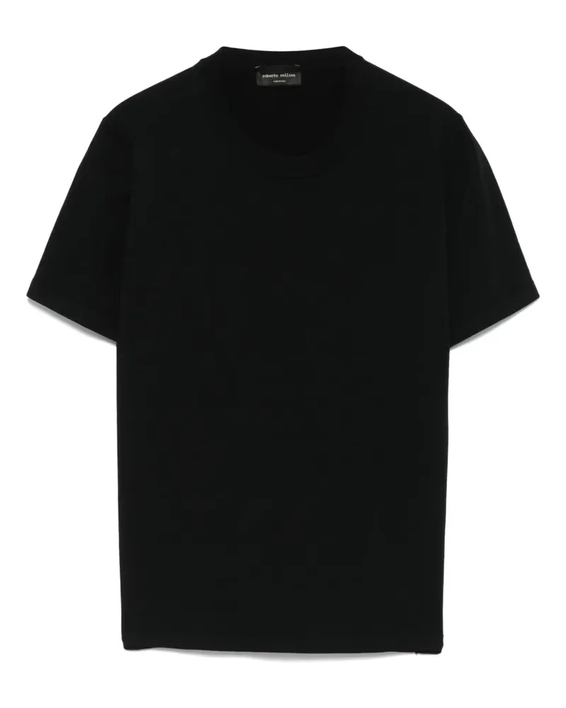 Roberto Collina T-Shirt aus Krepp - Schwarz Schwarz