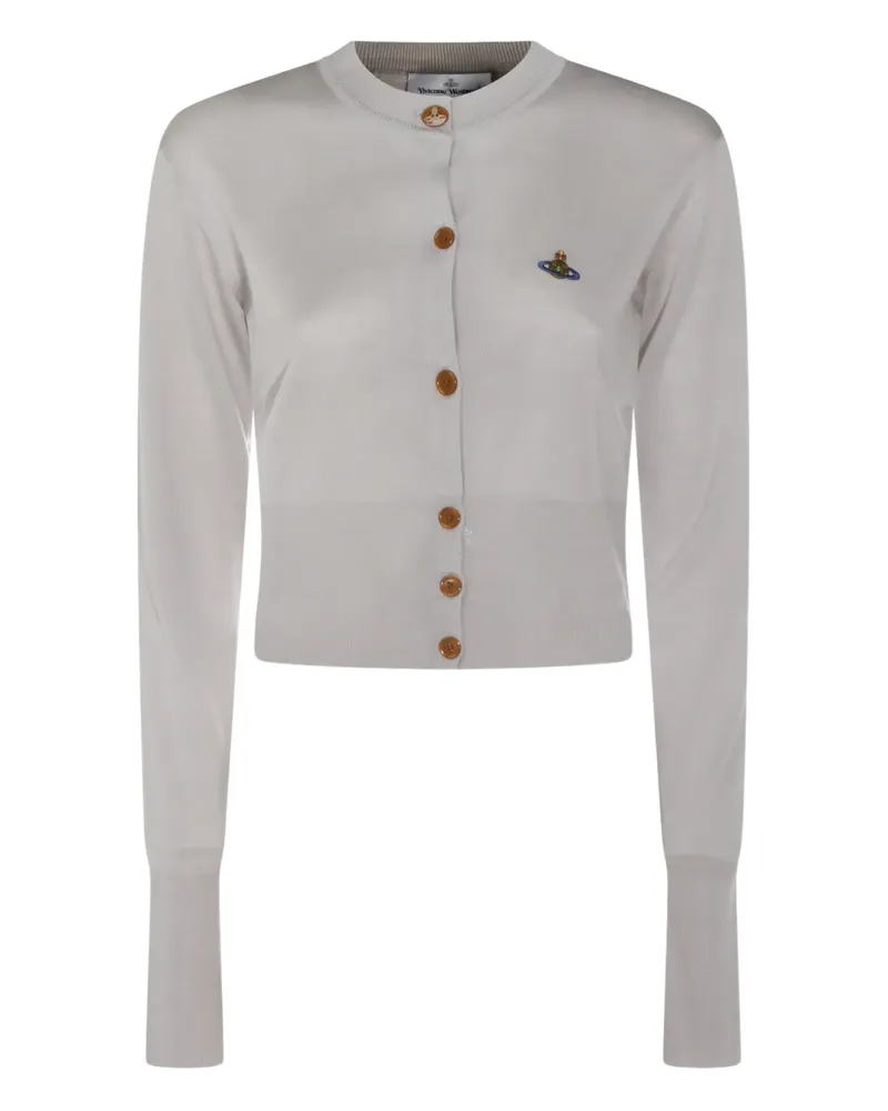 Vivienne Westwood Orb embroidered button cardigan - Grau Grau