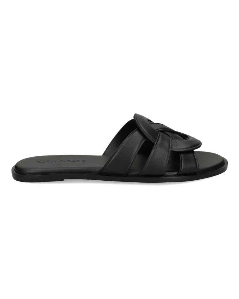 Coach woven leather sandals - Schwarz Schwarz