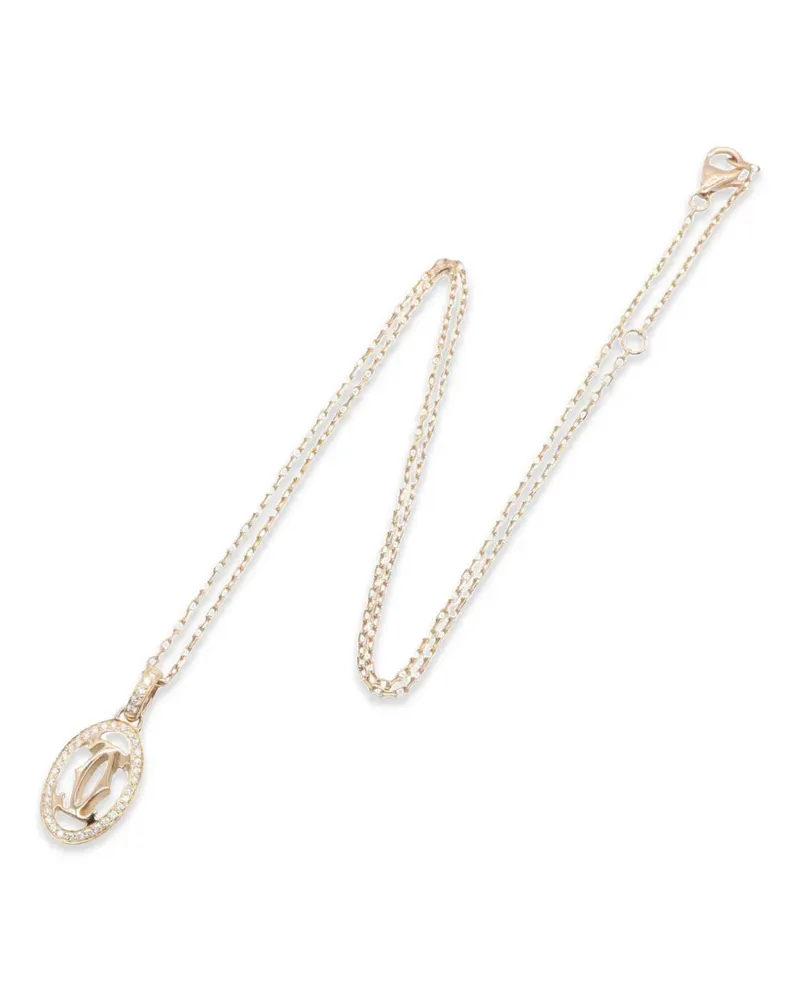 Cartier 2010s Double C Halskette mit Diamanten - Rosa Rosa