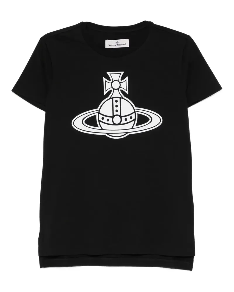 Vivienne Westwood T-Shirt mit Orb-Print - Schwarz Schwarz