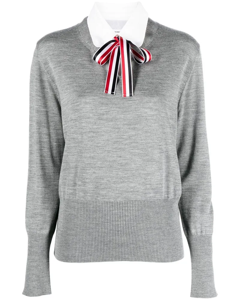 Thom Browne Pullover mit Ziernähten - Grau Grau