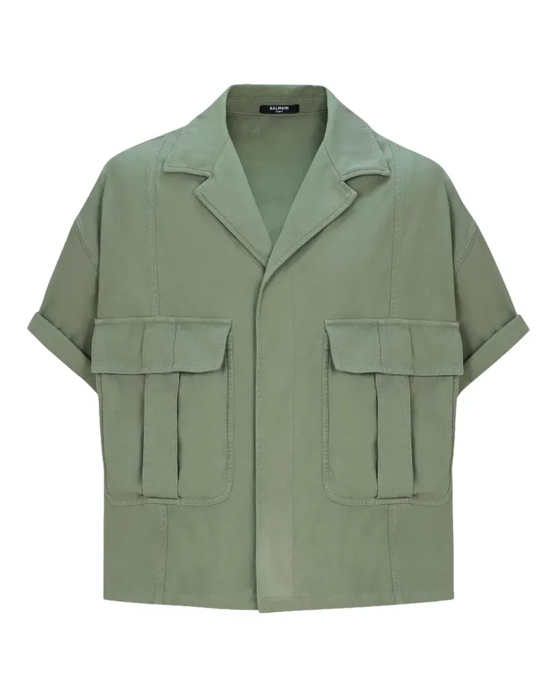 Balmain Hemd mit Klappentasche - Grün Grün