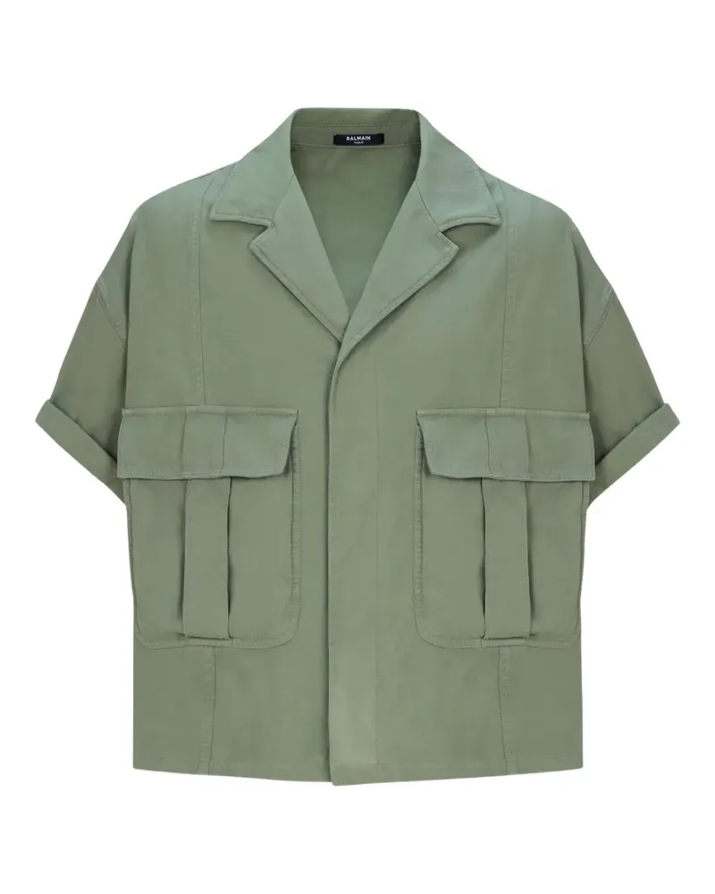 Balmain Hemd mit Klappentasche - Grün Grün
