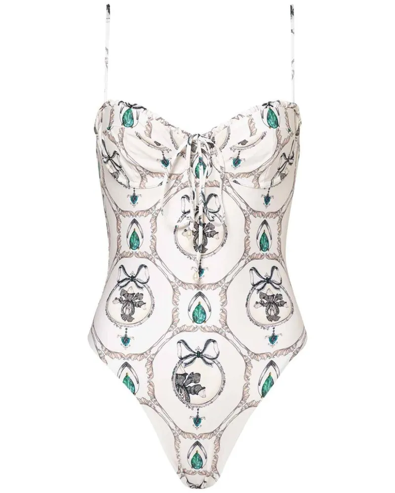 AGUA BENDITA Ebano Alhaja Badeanzug - Weiß Weiß