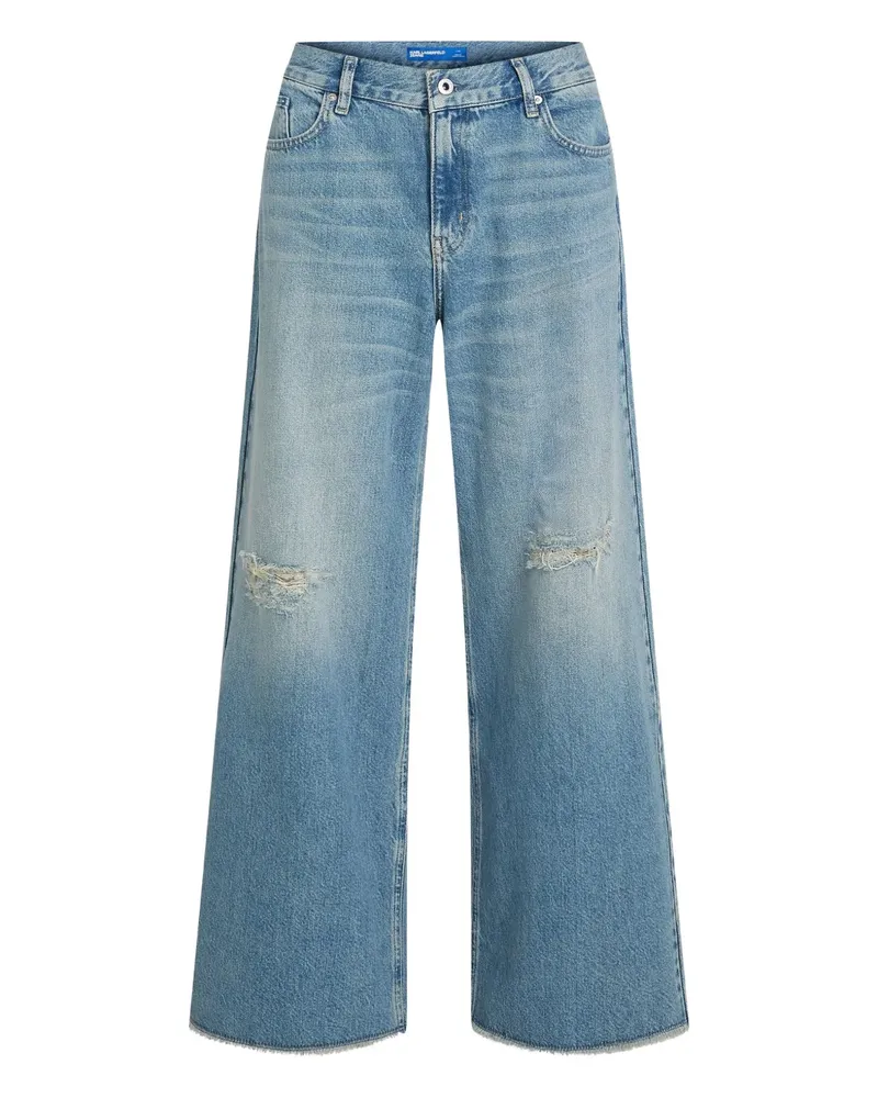 Karl Lagerfeld Ausgefranste Jeans - Blau Blau
