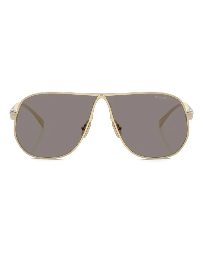Miu Miu Getönte Pilotenbrille - Gold Gold