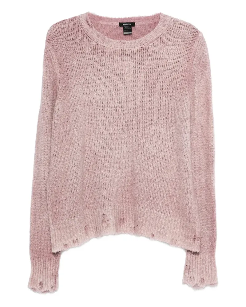 Avant Toi distressed knit sweater - Rosa Rosa