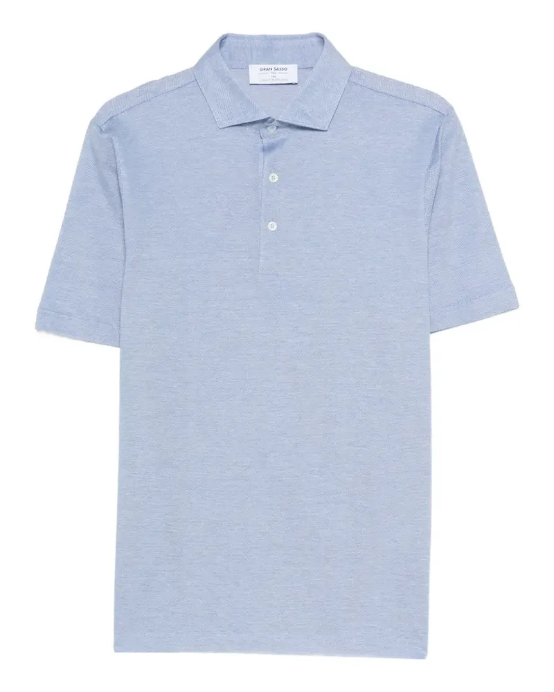 Gran Sasso half-button polo shirt - Blau Blau