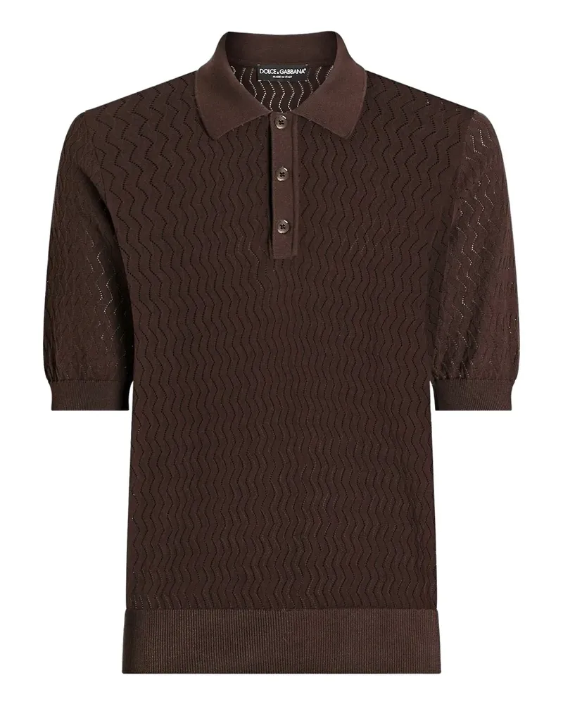 Dolce & Gabbana Klassisches Poloshirt - Braun Braun
