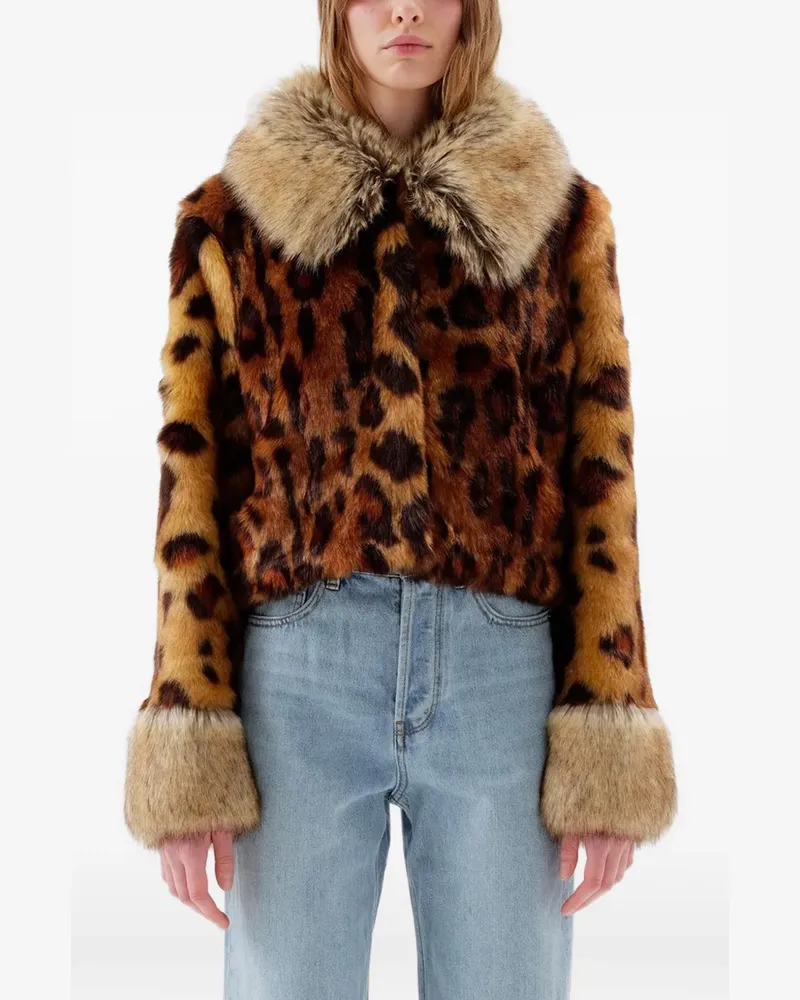 UNREAL FUR Jacke mit Leoparden-Print - Braun Braun