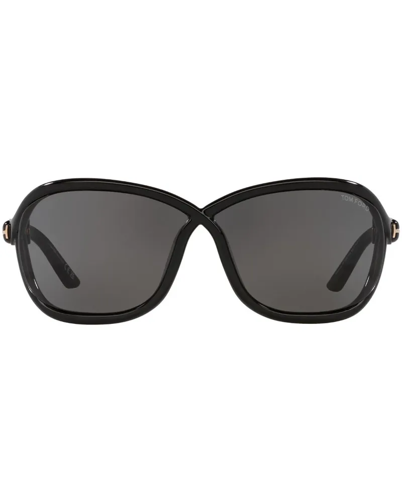 Tom Ford Fernanda Sonnenbrille mit Oversized-Gestell - Schwarz Schwarz