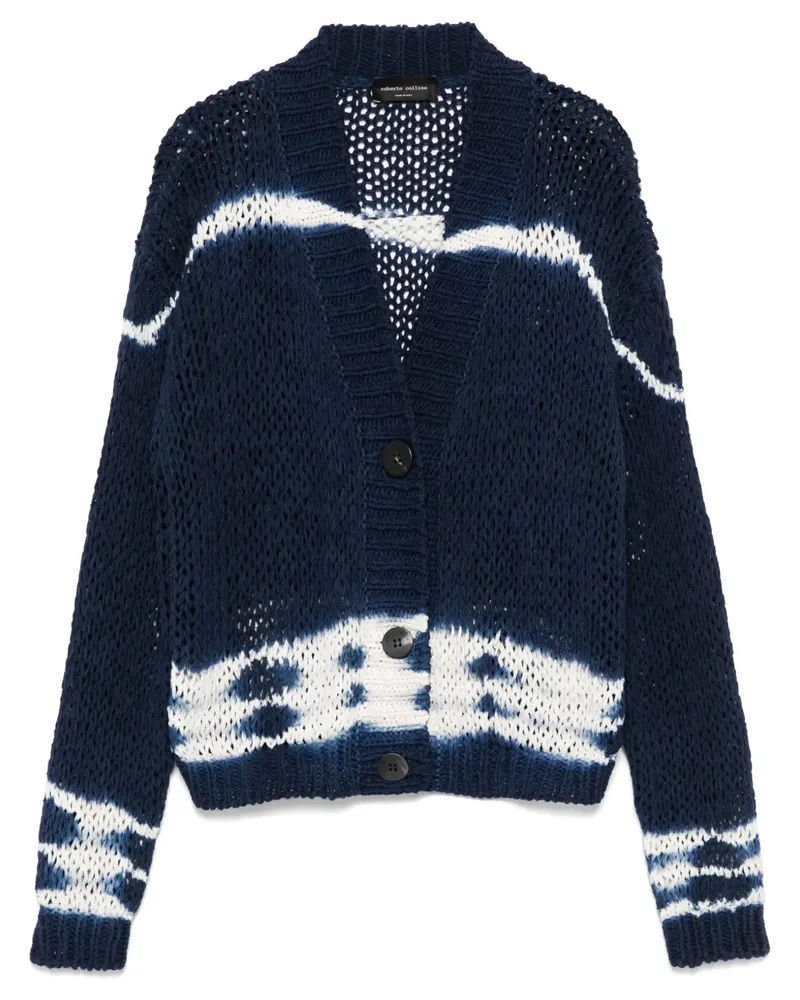 Roberto Collina Grob gestrickter Cardigan - Blau Blau