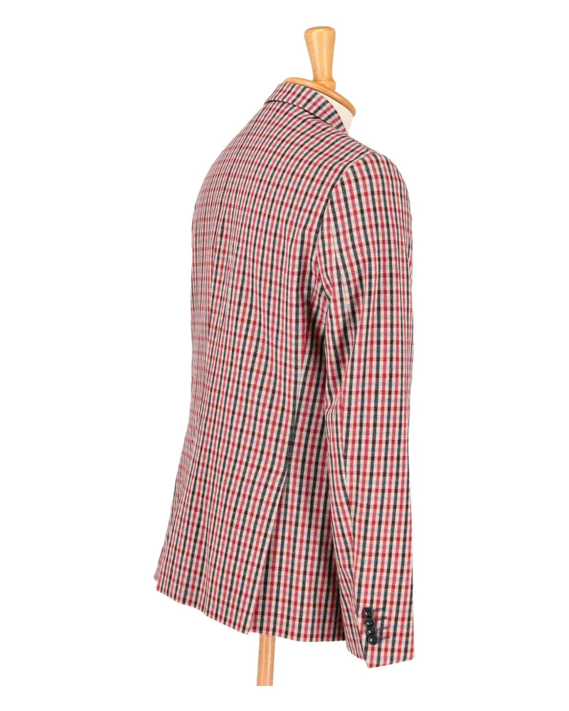 Massimo Rebecchi checked two-buttoned blazer - Rot Rot