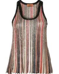 Missoni Gestreiftes Lurex-Oberteil Nude