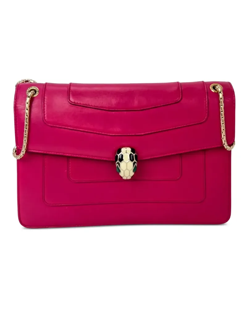 Bulgari Serpenti Schultertasche mit Kette - Rosa Rosa