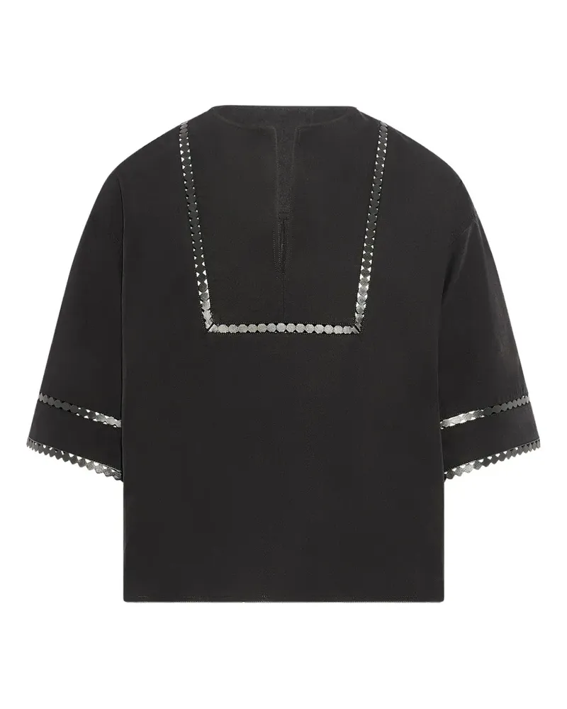 Yves Salomon Kurzärmelige Bluse - Schwarz Schwarz