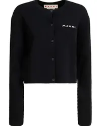 Marni Cardigan mit Logo-Applikation Schwarz