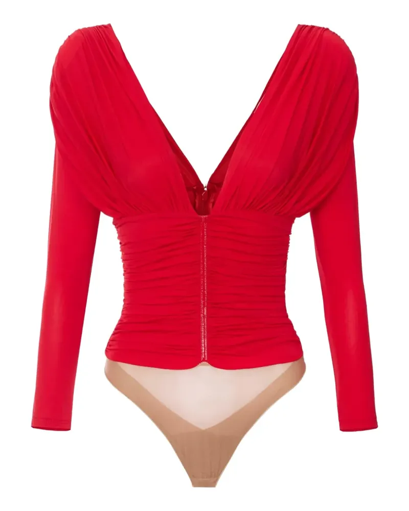Elisabetta Franchi Body aus leichtem Krepp-Jersey - Rot Rot