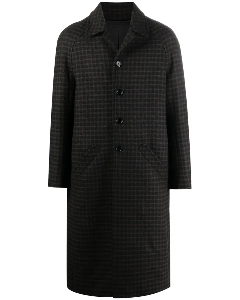 Courrèges Karierter Mantel im Oversized-Look - Schwarz Schwarz