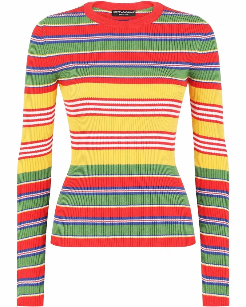 Dolce & Gabbana Gestreifter Pullover - Rot Rot