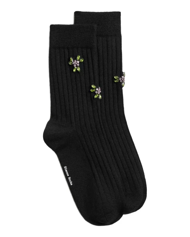 Simone Rocha Verzierte Socken - Schwarz Schwarz