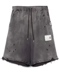 MIHARAYASUHIRO Joggingshorts im Distressed-Look Grau