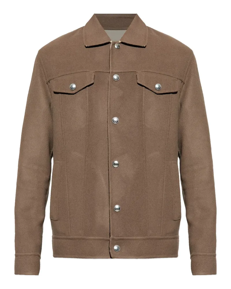 Eleventy Hemdjacke mit geknöpften Taschen - Braun Braun
